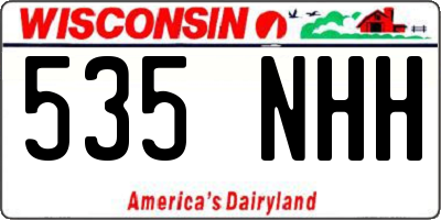 WI license plate 535NHH
