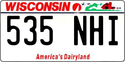 WI license plate 535NHI