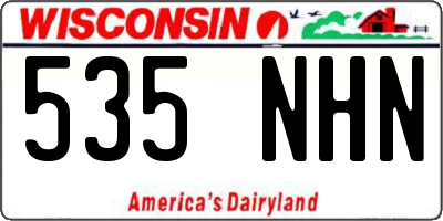 WI license plate 535NHN