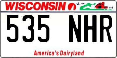 WI license plate 535NHR