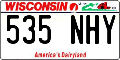 WI license plate 535NHY