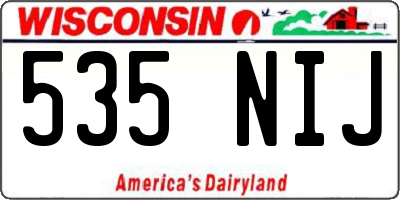 WI license plate 535NIJ