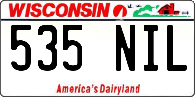 WI license plate 535NIL