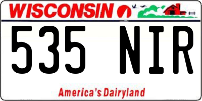 WI license plate 535NIR
