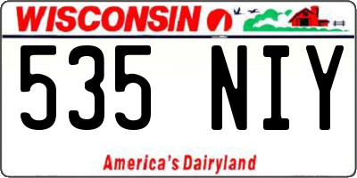 WI license plate 535NIY