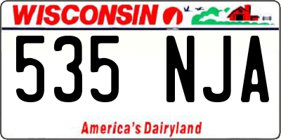 WI license plate 535NJA