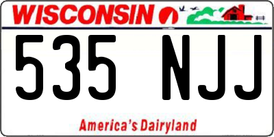 WI license plate 535NJJ