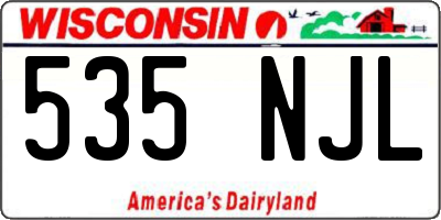 WI license plate 535NJL