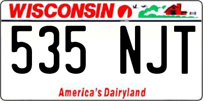 WI license plate 535NJT