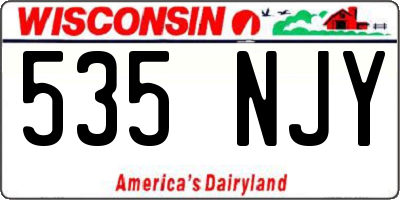 WI license plate 535NJY