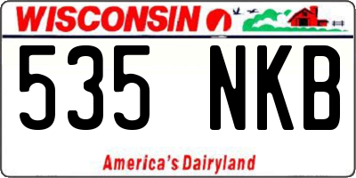 WI license plate 535NKB