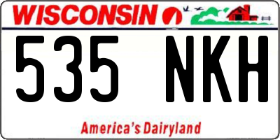 WI license plate 535NKH
