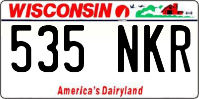 WI license plate 535NKR