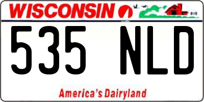 WI license plate 535NLD