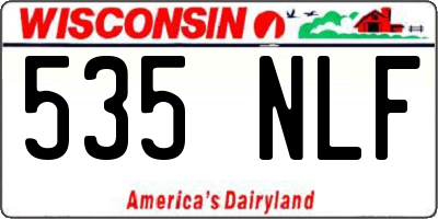 WI license plate 535NLF