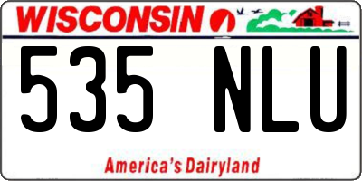 WI license plate 535NLU