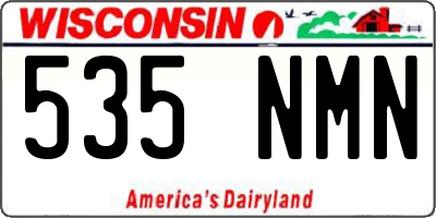 WI license plate 535NMN