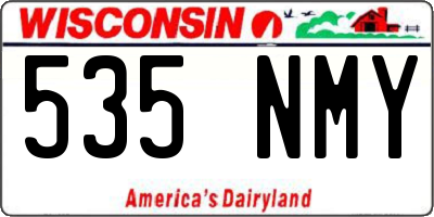 WI license plate 535NMY