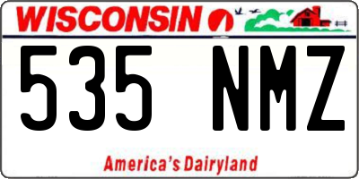 WI license plate 535NMZ