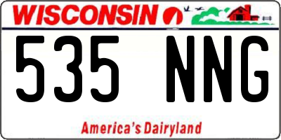 WI license plate 535NNG