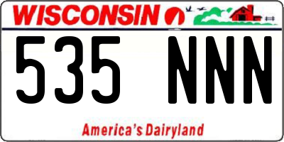 WI license plate 535NNN