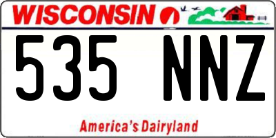 WI license plate 535NNZ