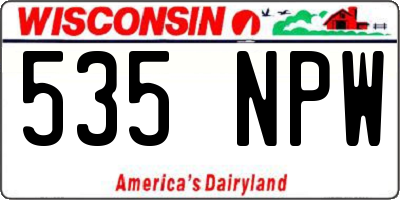 WI license plate 535NPW