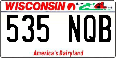 WI license plate 535NQB
