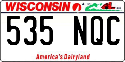 WI license plate 535NQC