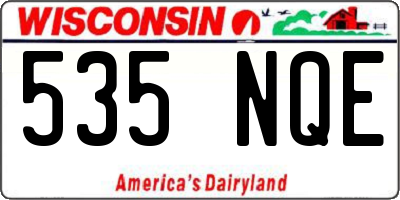 WI license plate 535NQE