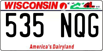 WI license plate 535NQG