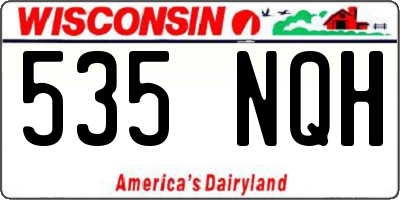 WI license plate 535NQH