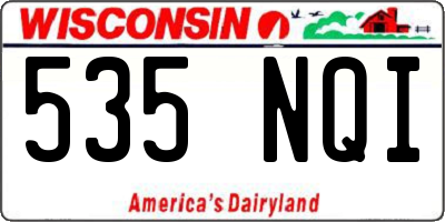 WI license plate 535NQI