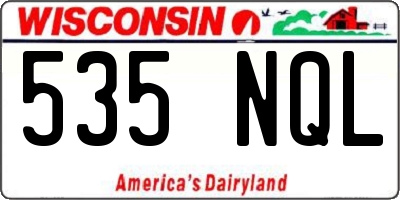 WI license plate 535NQL