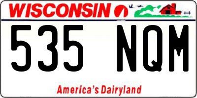 WI license plate 535NQM