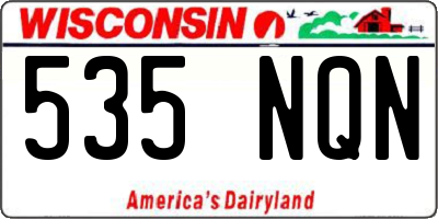 WI license plate 535NQN