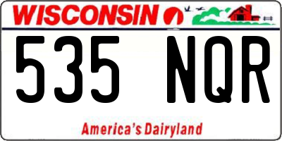 WI license plate 535NQR