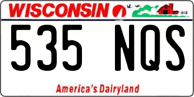 WI license plate 535NQS
