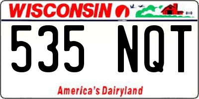 WI license plate 535NQT