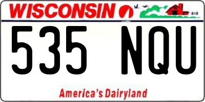 WI license plate 535NQU