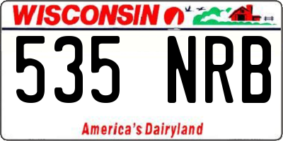 WI license plate 535NRB