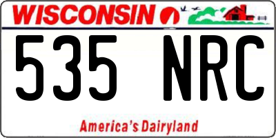 WI license plate 535NRC