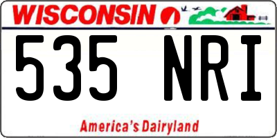 WI license plate 535NRI