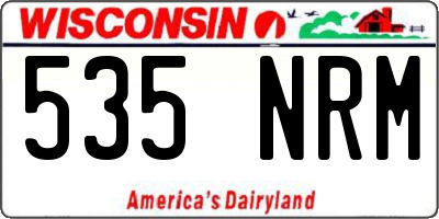 WI license plate 535NRM