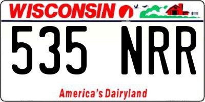 WI license plate 535NRR