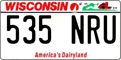 WI license plate 535NRU