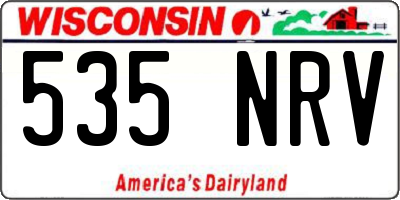 WI license plate 535NRV