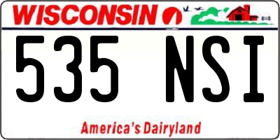 WI license plate 535NSI