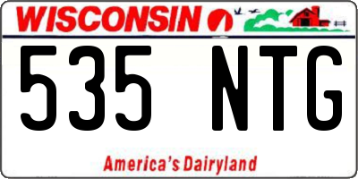 WI license plate 535NTG