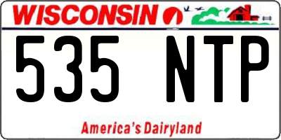 WI license plate 535NTP